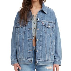 Levi’s dad denim trucker jacket in indigo anthem wash size Small